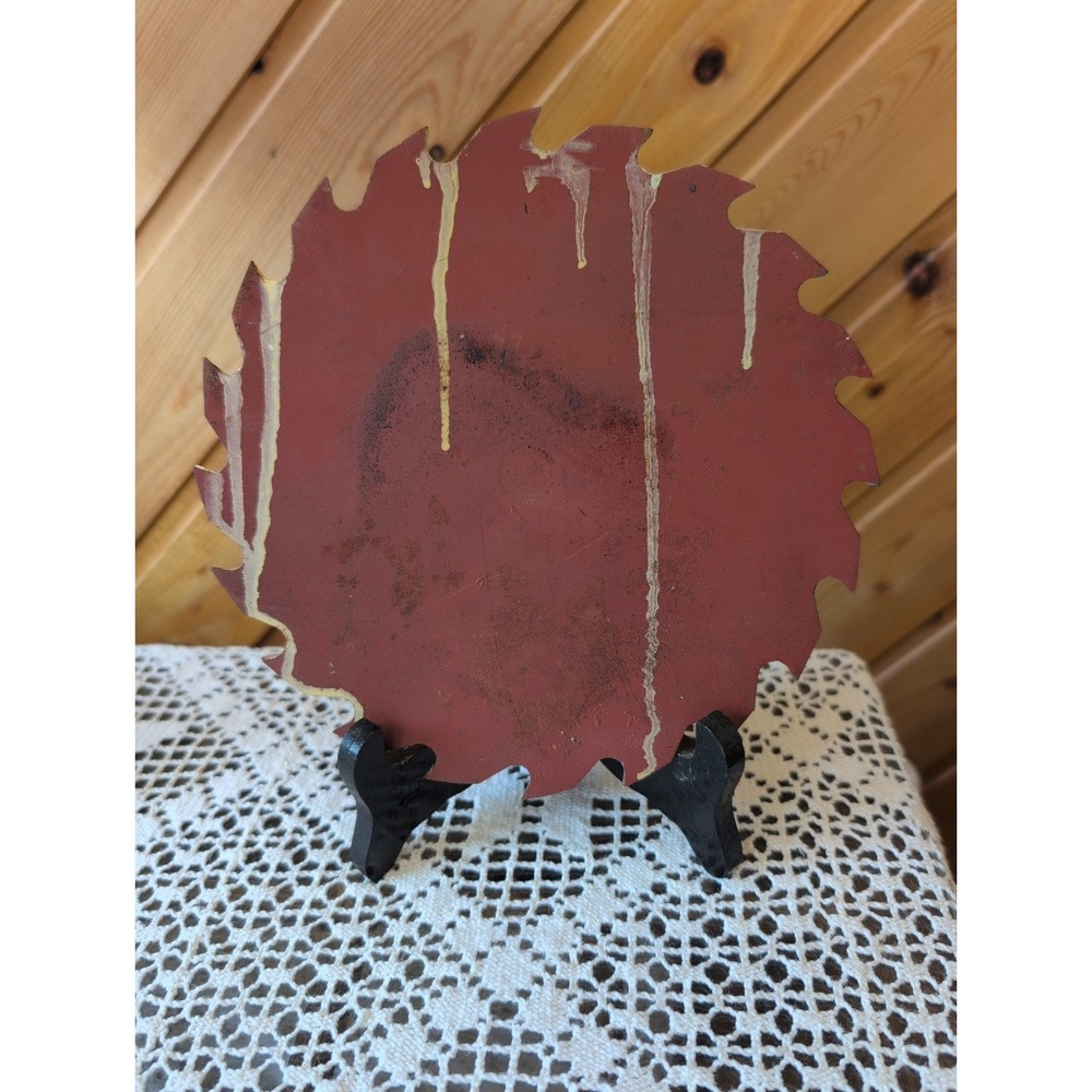 Vtg Hand Painted Saw Blade Cottagecore Flower Country Primative Home Decor - Picture 4 of 6